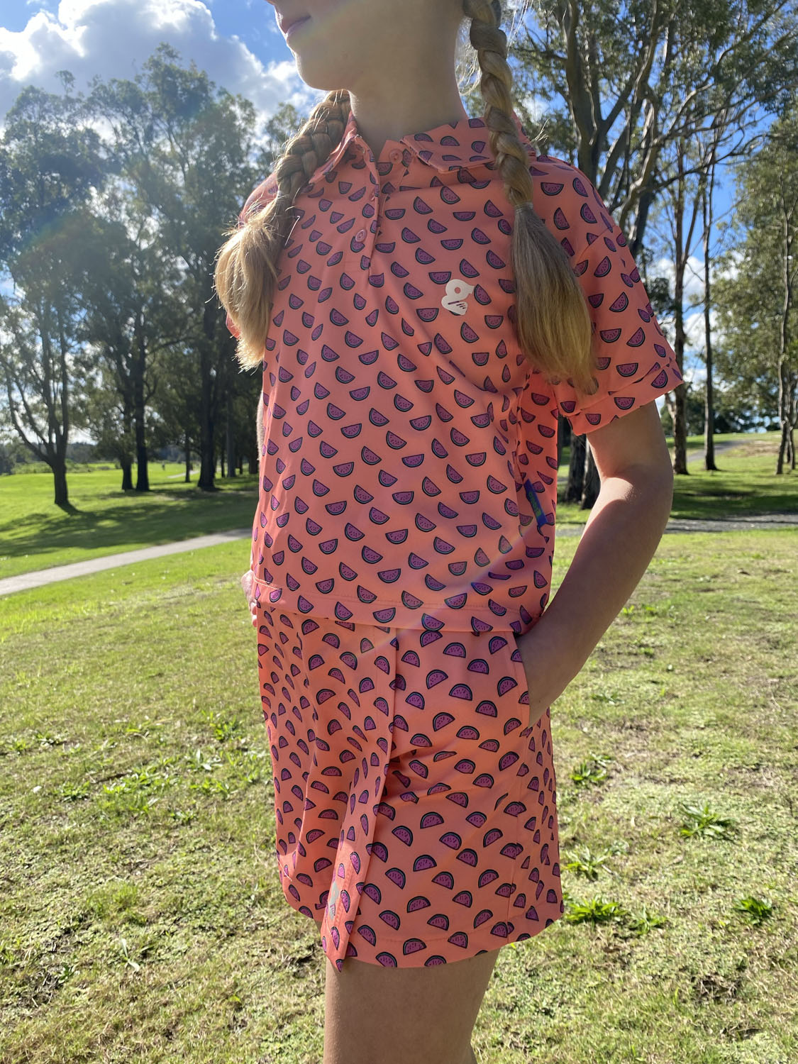 Girls Golf Polo | Watermelon Wedge