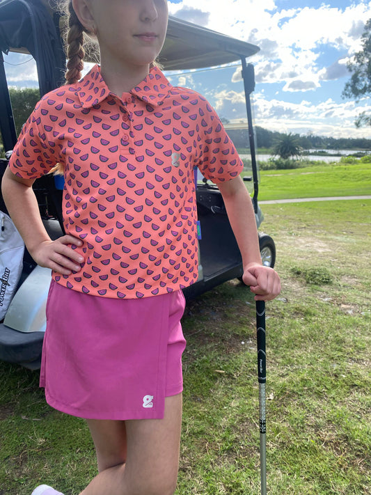 Girls Golf Polo | Watermelon Wedge